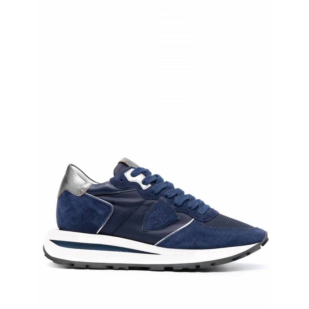 NEW PHILIPPE MODEL women's tropez haute low sneaker in mondial bluette